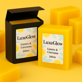 LuxeGlow - Jabón de Curcuma y Acido Kojico